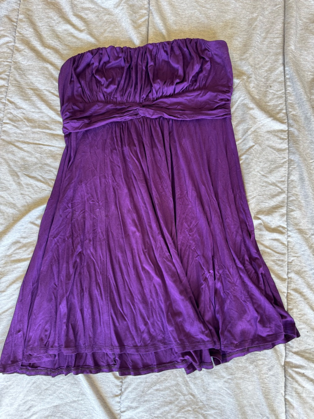 Strapless Short Dress in Purple